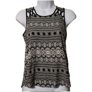 IZ Byer Tribal Tank Top Black/White  Size XS